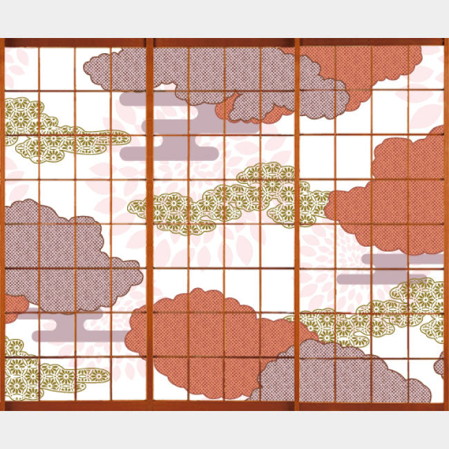 伝統文様 紅鳶【障子紙】
