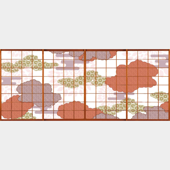 伝統文様 紅鳶【障子紙】