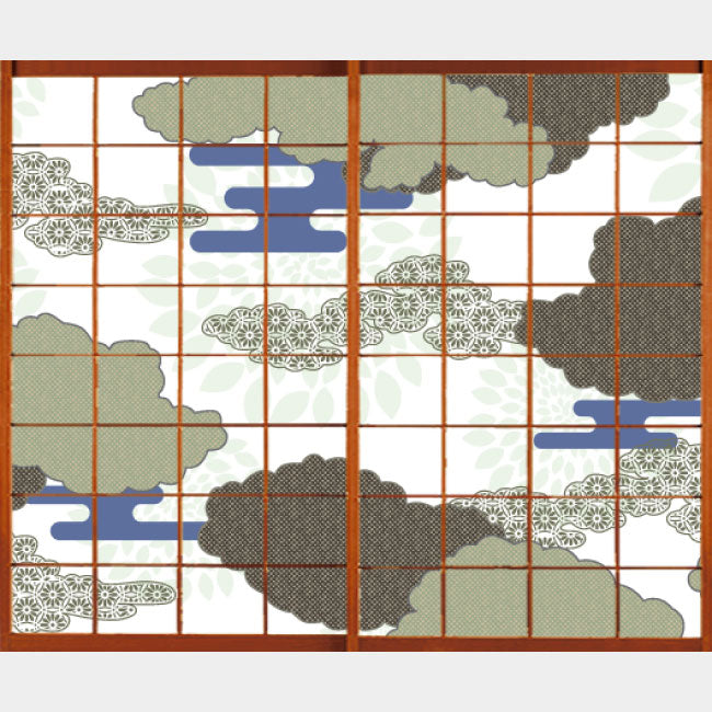 伝統文様 群青【障子紙】
