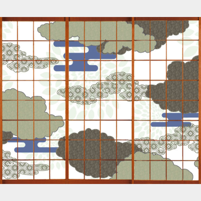 伝統文様 群青【障子紙】