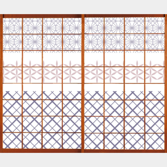 江戸切子 矢来【障子紙】