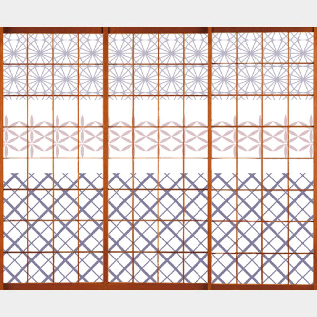 江戸切子 矢来【障子紙】