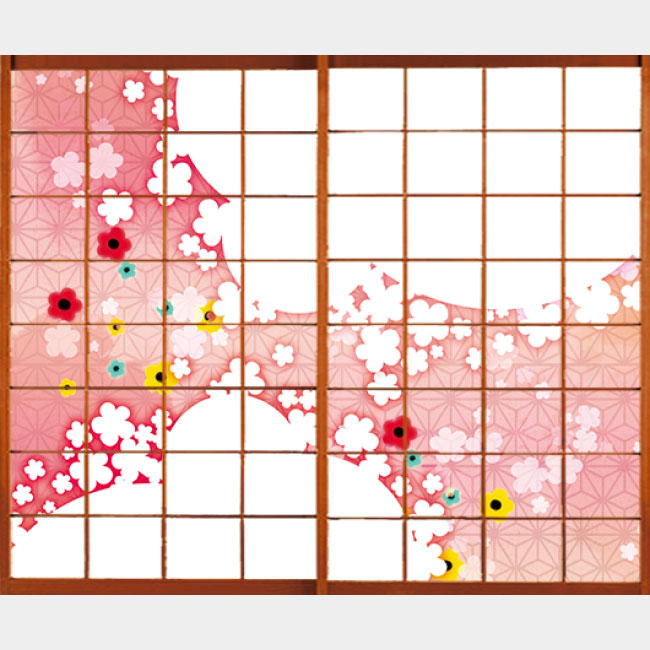 華ふわり ピンク【障子紙】