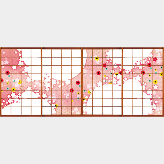 華ふわり ピンク【障子紙】