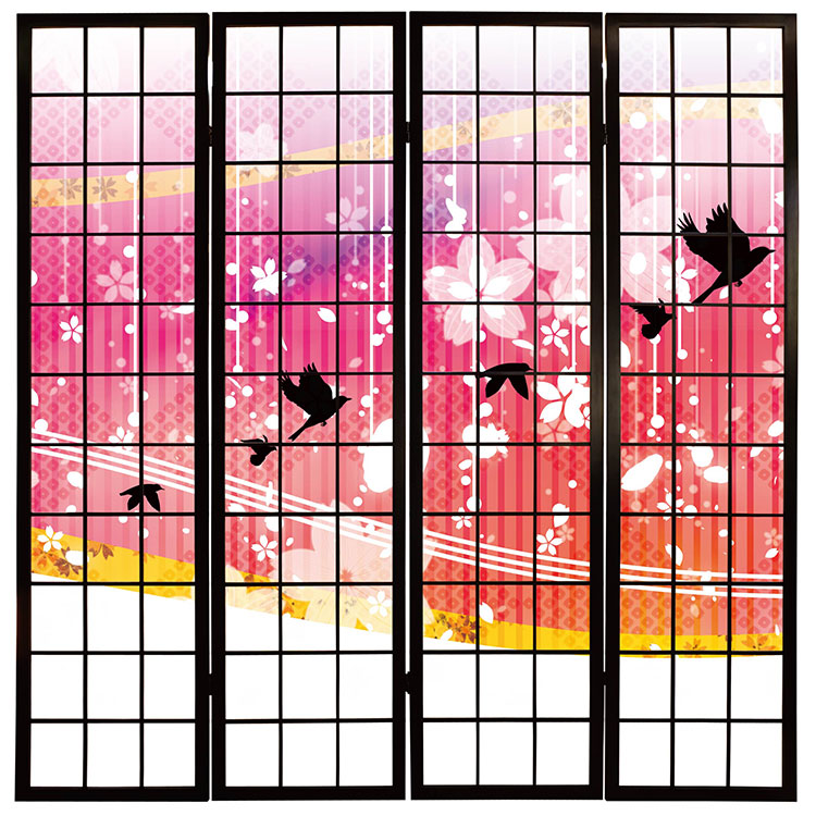花鳥風月 ピンク【衝立】