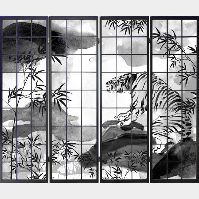 虎 水墨【衝立】