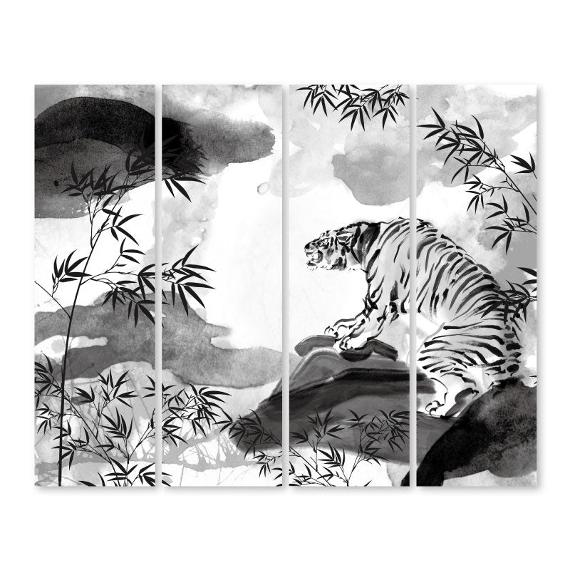 虎 水墨【衝立】