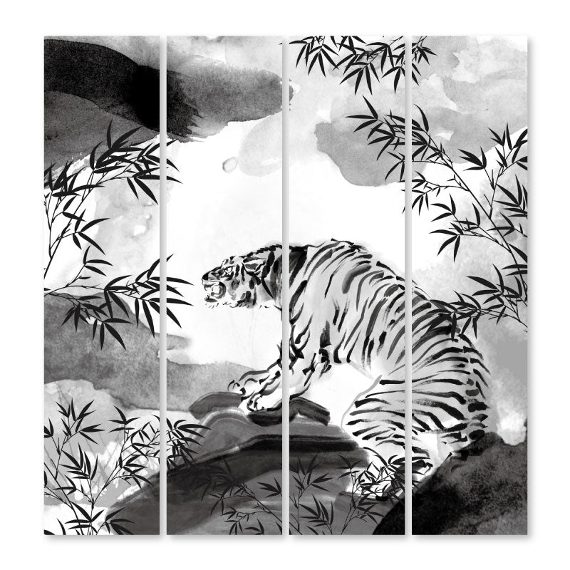 虎 水墨【衝立】
