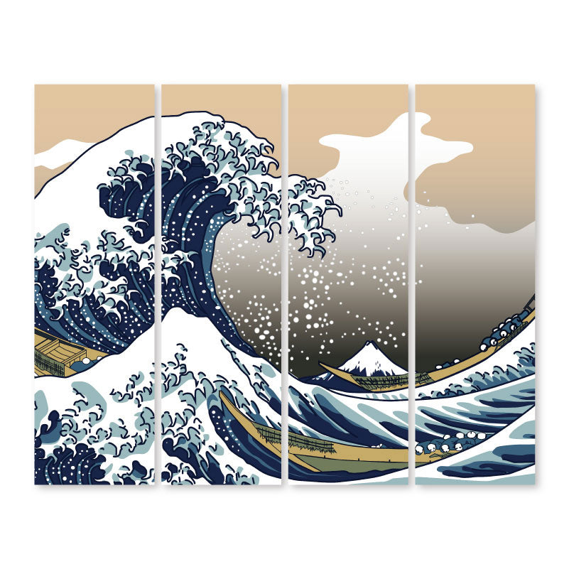 浮世絵 神奈川沖浪裏【衝立】