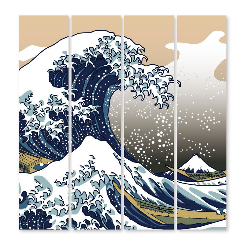 浮世絵 神奈川沖浪裏【衝立】