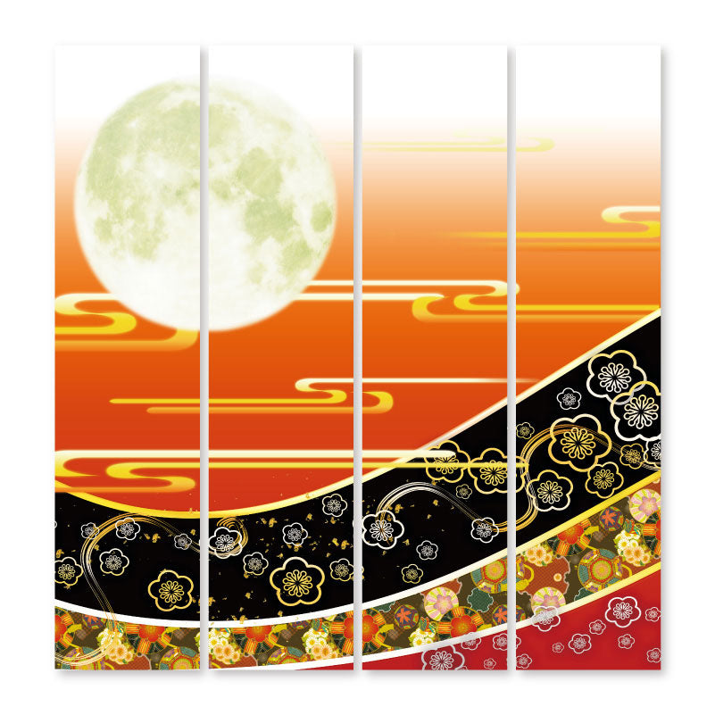 梅花月 緋色【衝立】