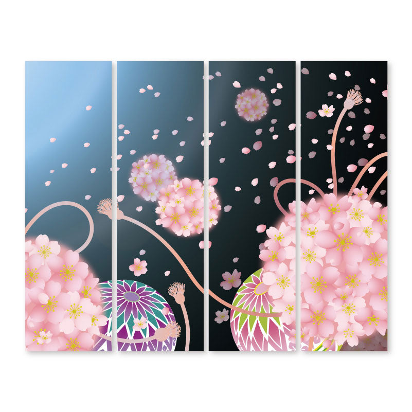 桜手毬【衝立】