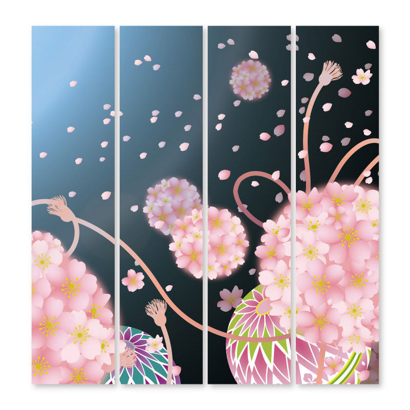 桜手毬【衝立】