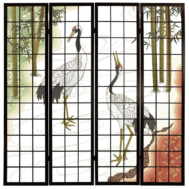 鶴【衝立】