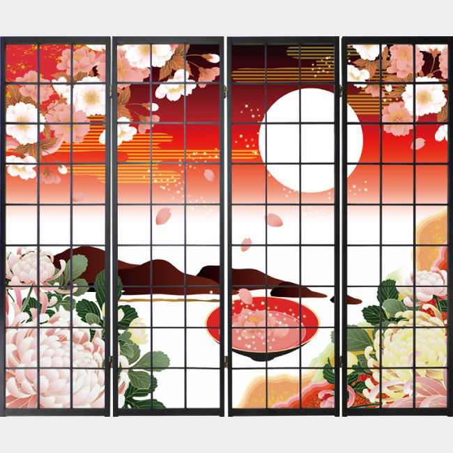 月見酒【衝立】