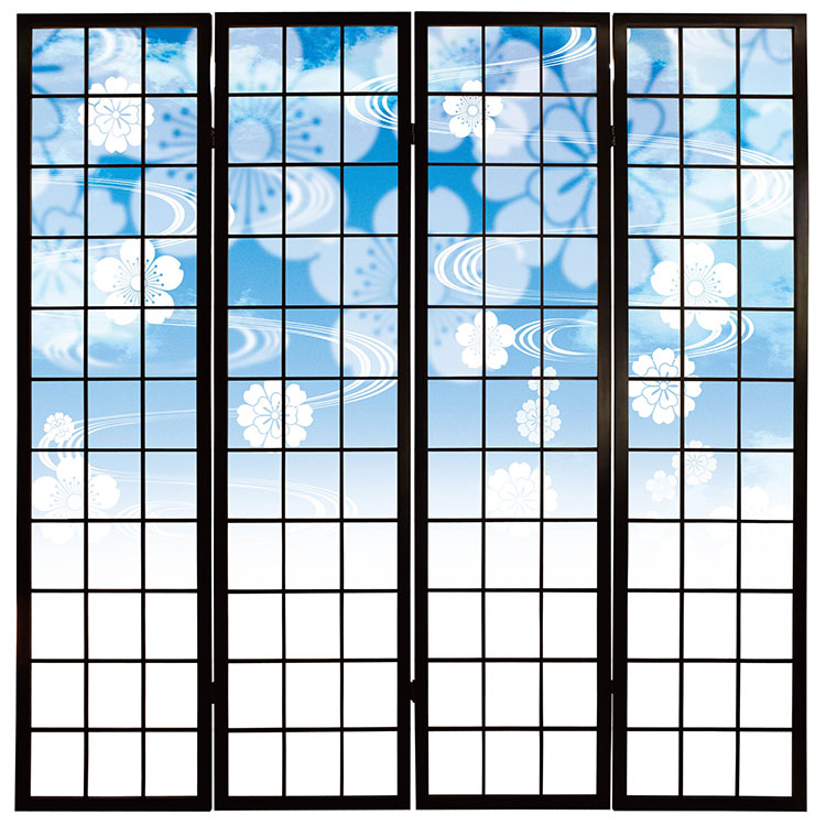 花雲 ブルー【衝立】