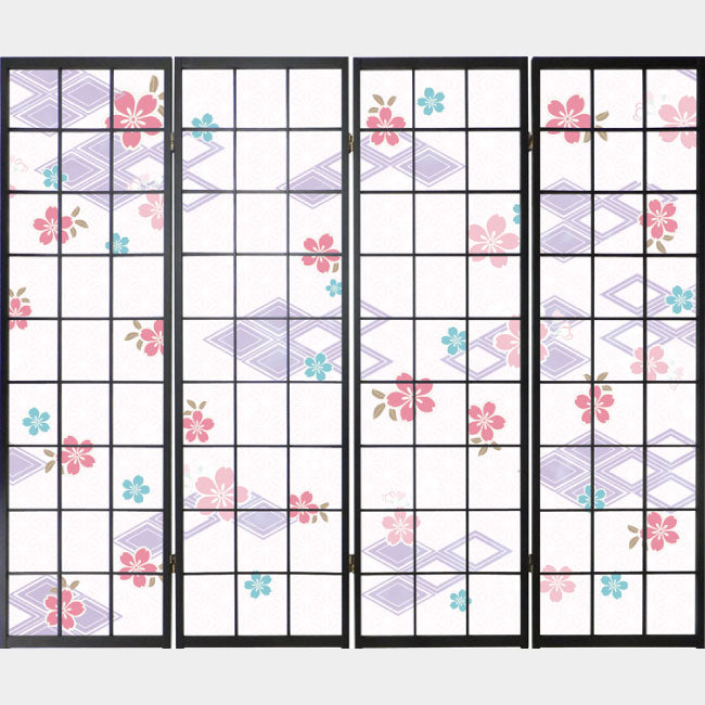 桜菱 藤紫【衝立】