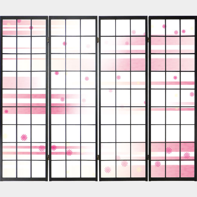 風 ピンク【衝立】