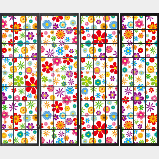 wild flowers vivid【衝立】