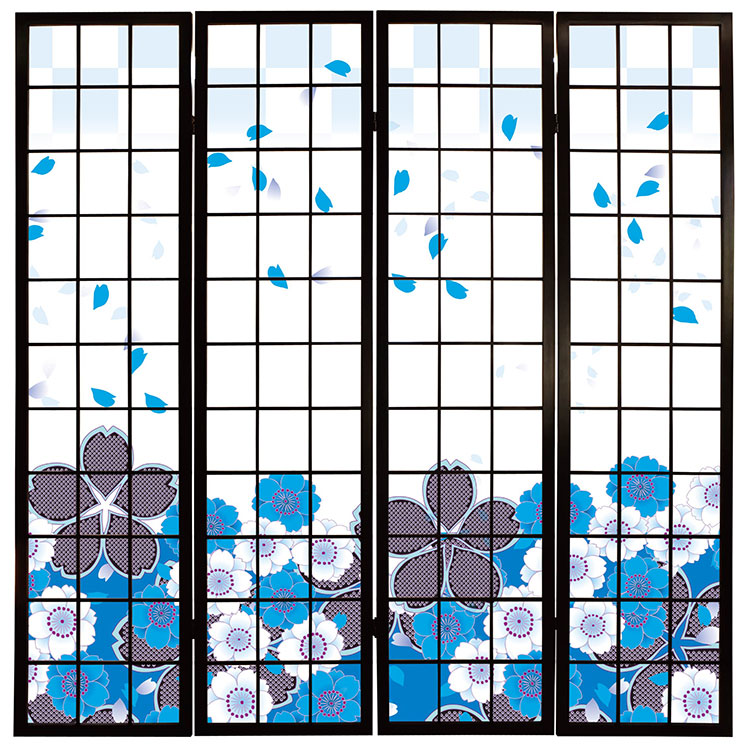 花散る里 蒼【衝立】