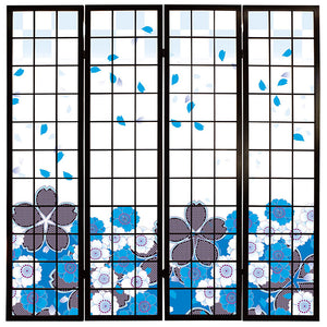 花散る里 蒼【衝立】