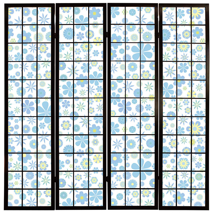 wild flowers blue【衝立】