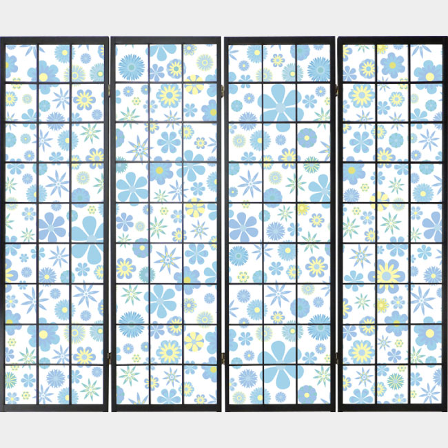wild flowers blue【衝立】