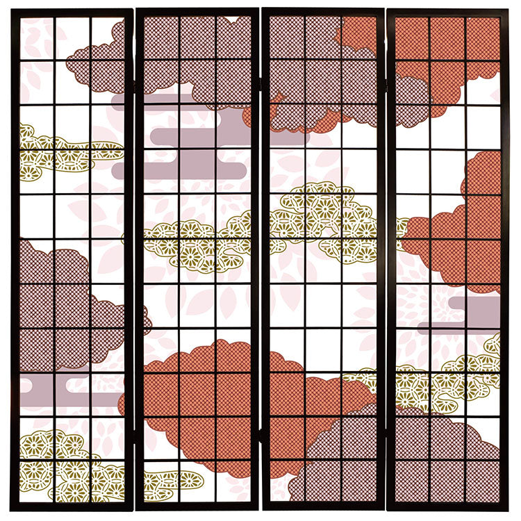 伝統文様 紅鳶【衝立】