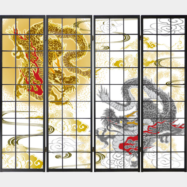 金龍 銀龍【衝立】