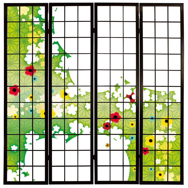 華ふわり グリーン【衝立】